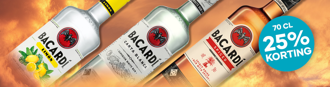 Bacardi met 25% korting